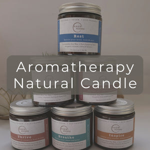 Natural Candle made with natural essential oils and biodegradable sustainable soy wax