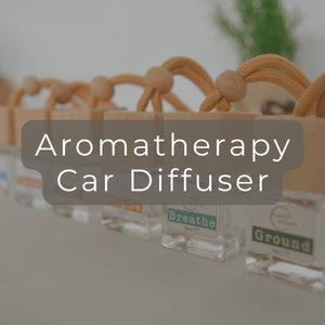 Collection of aromatherapy luxury car diffuser air freshener made with all natural ingredients 